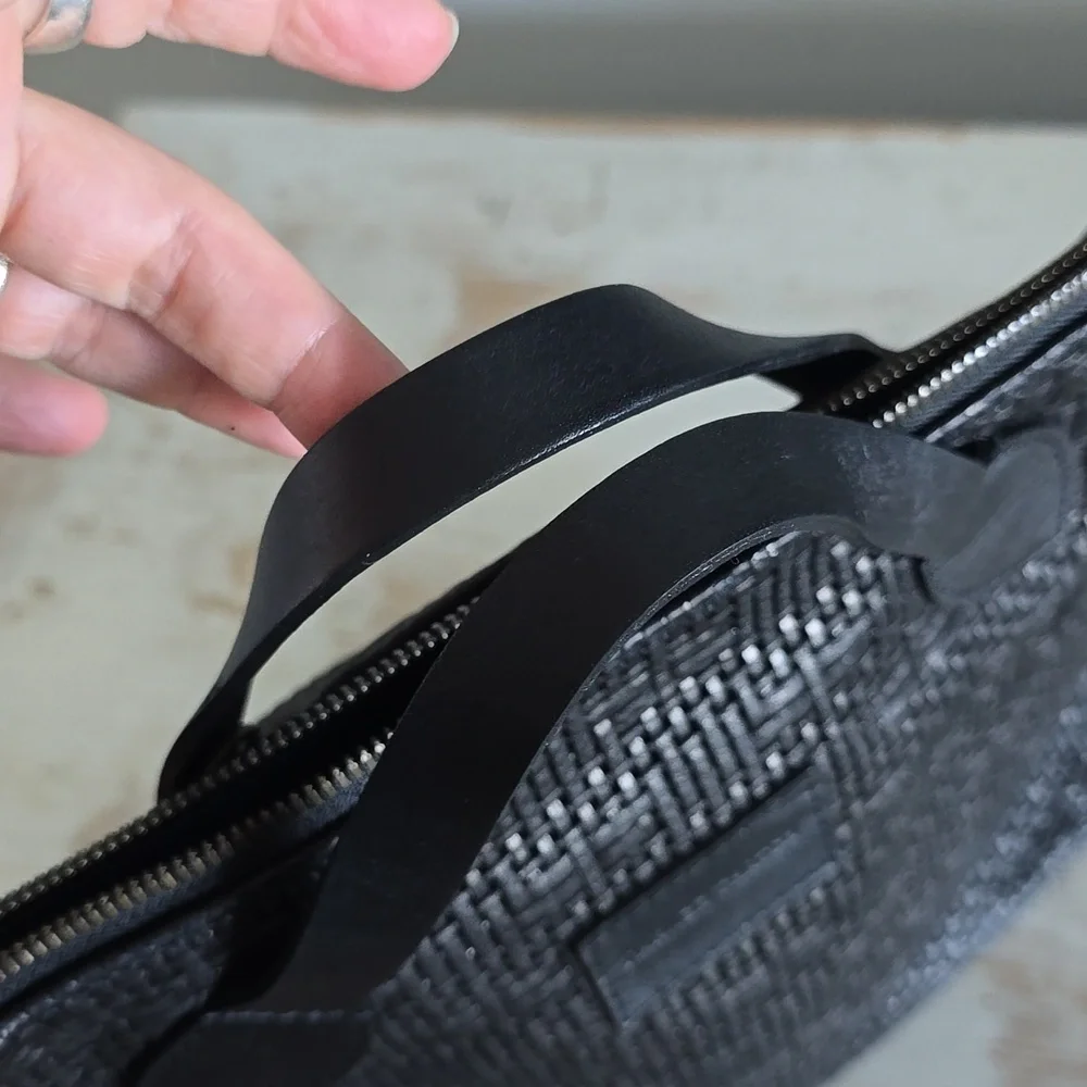 Parker Thach Small Charlie In Leather Black Basketweave - Picture 11 of 15